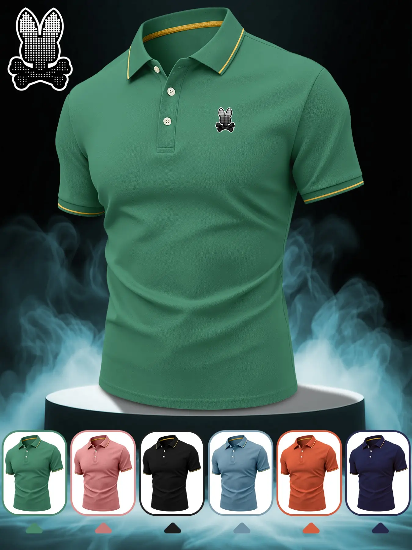 New arrival minimalist style printed men's POLO shirt, fashionable quick-drying breathable fabric golf POLO shirt, polo shirt, versatile for business, sports, and home in multiple scenarios, extremely high quality and easy to care for.