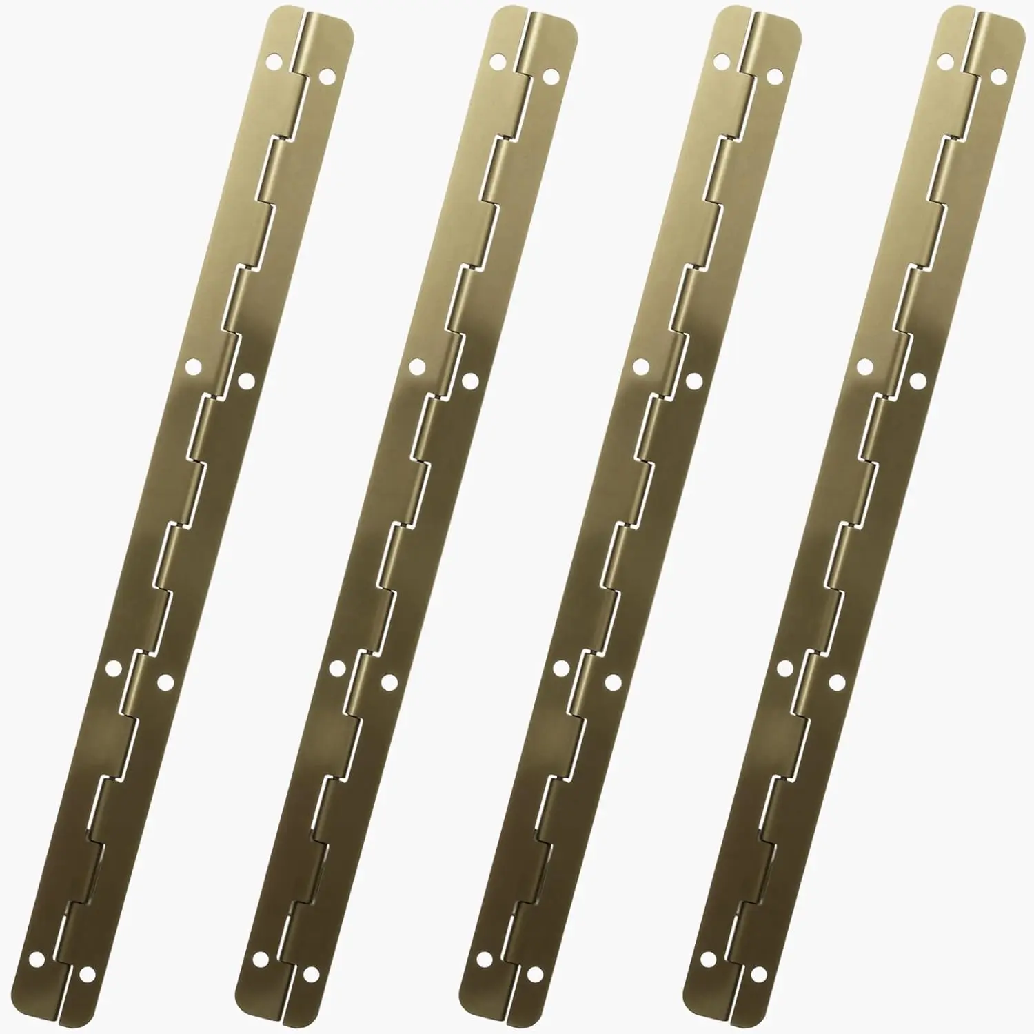 7.87" x 0.67" Antique Bronze Hinges Pack of 4 | Metal Piano Hinge Long Folding  Hinges Hardware Wooden Box  Box Hinge Cabinet Gate Door Hinge with Screws