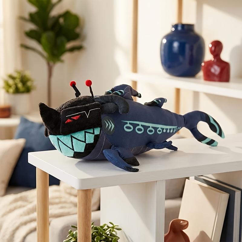 Hazbin Hotel Hotel Plush Shark | Precise Expression Stuffed Animal Plush Doll, Soft Cartoon Room Decoration, Polyester, and, Ideal for Game Anime Fans