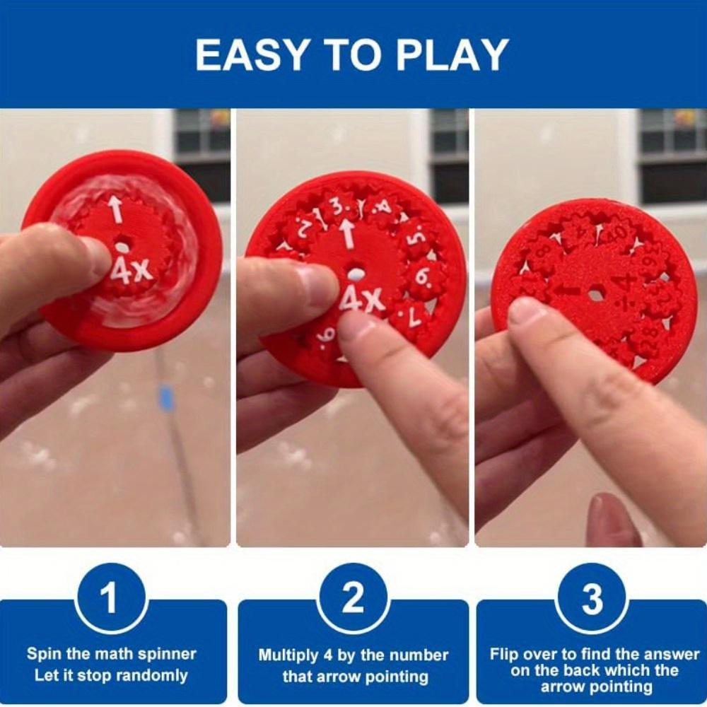 Creative Fingertip Gyroscope Math Fidget Toy, 9 Counts/set Spinner, Addition, Subtraction, Multiplication, and Division Fidget Toy for Kids, Math Learning Tools