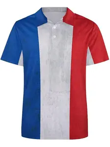 French Vintage Three-Color Patchwork Polo, Unisex Casual Short Sleeve, Couple Fashion, Summer Streetwear, Essential Summer