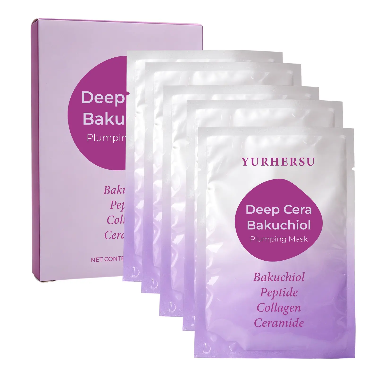 Bakuchiol Plumping Anti-Aging Sheet Mask, Natural Retinol Alternative Low-Irritation Formula, Smooth Fine Lines & Wrinkles, Firm Rough Dull Skin, Hydrating Gentle Facial Mask for Sensitive Skin Daily Skincare, Cosmetics