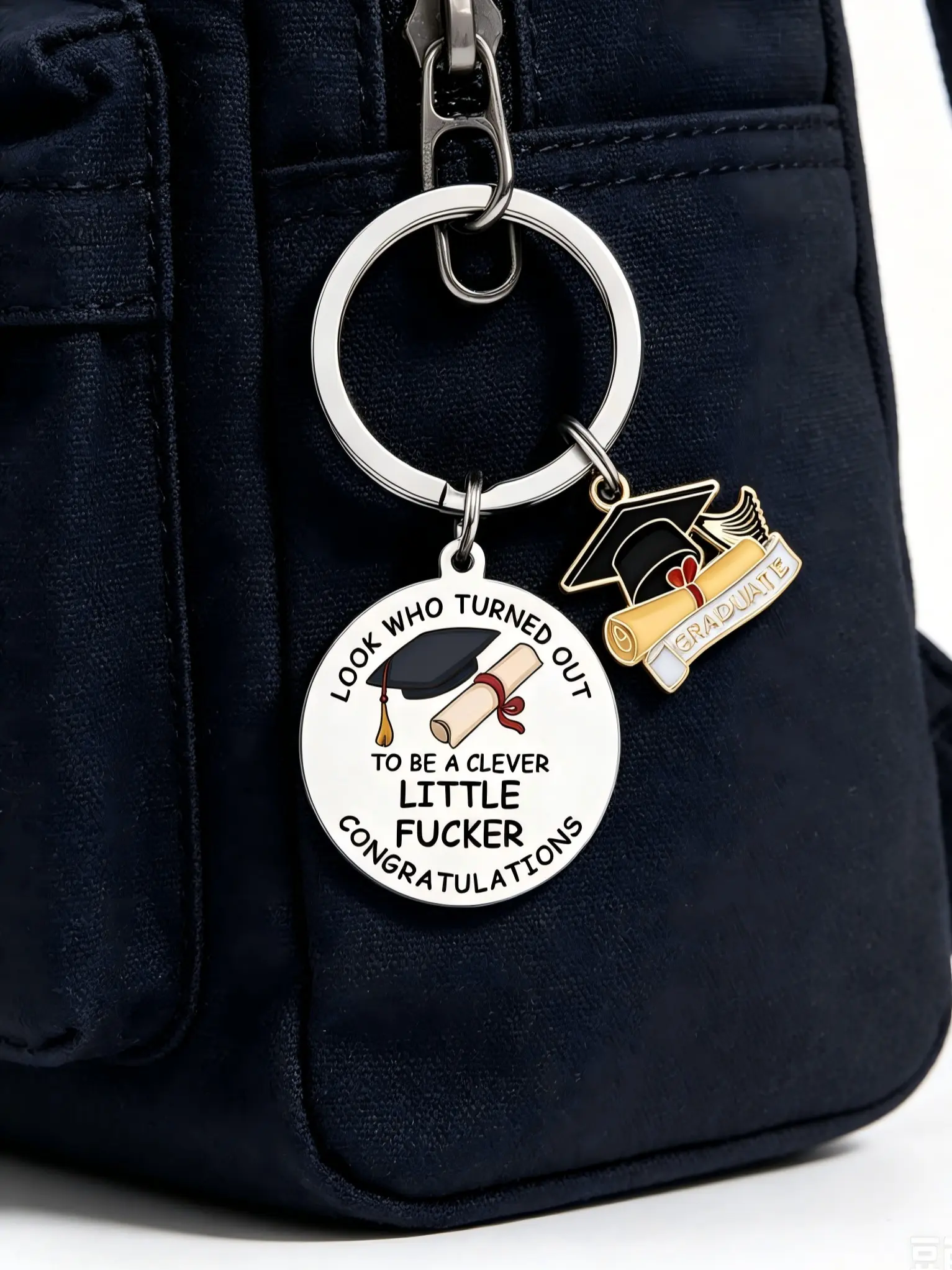 Class of 2026 Graduation Gifts for Her, Personalized Keychain for University College, Cute Cartoon Characters Souvenir for Graduate Seniors