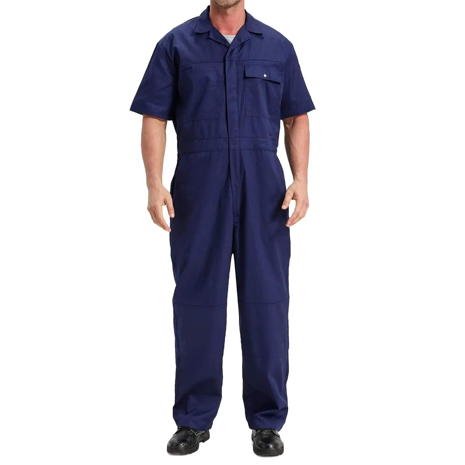Short Sleeve Coveralls for Men Summer Jumpsuits Work Coverall Mechanic Suit,toolupgrade