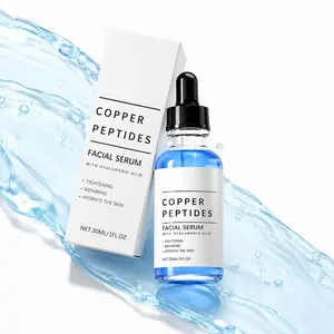 GHK-Cu Copper Peptides Serum with Hyaluronic Acid, Hydrating Face Serum for Firm-Looking, Soft, Smooth & Radiant Skin, 30ml / 1 Fl Oz