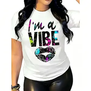 "Im A Vibe Rainbow Paint Splatter" Graphic Unisex Tee |   All-Season Breathable Top