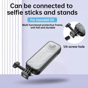 Insta360 X5 Protective Frame Cage, Shockproof Multi-Bracket Mount, Essential Sports Camera Accessory, Multifunctional Protection Box with 1/4 Screw Hole