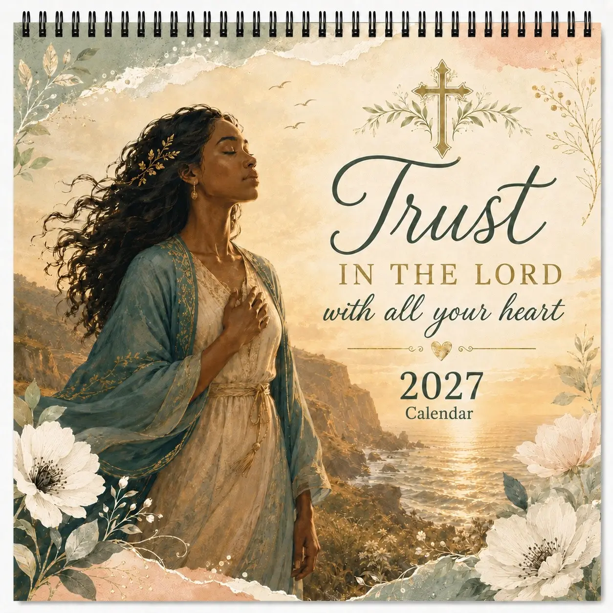 2027 Latest Bible Calendar for Women, Monthly Inspirational Quotes, Desktop Decor, Religious Gift, Christmas New Year Present