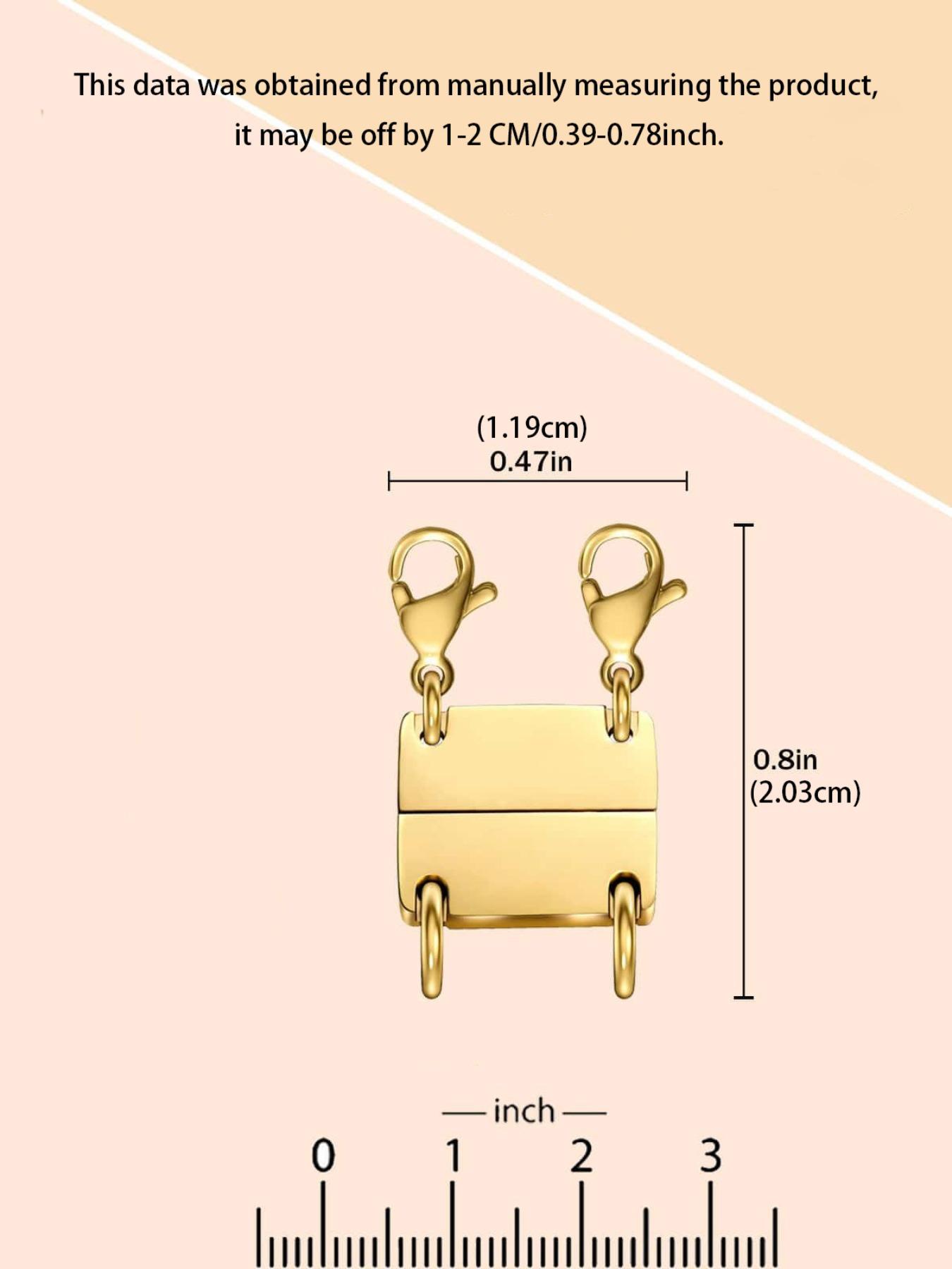 Magnetic Necklace Clasp, Stainless Steel Clasp, Fashionable Jewelry Accessories for Women & Girls, Trendy All-match & Exquisite Jewelry for Birthday Gift