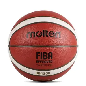 Molten Bg4500 Size 7 Basketball, Fiba Approved Indoor Outdoor Training Match Ball, Durable Design for All Skill Levels
