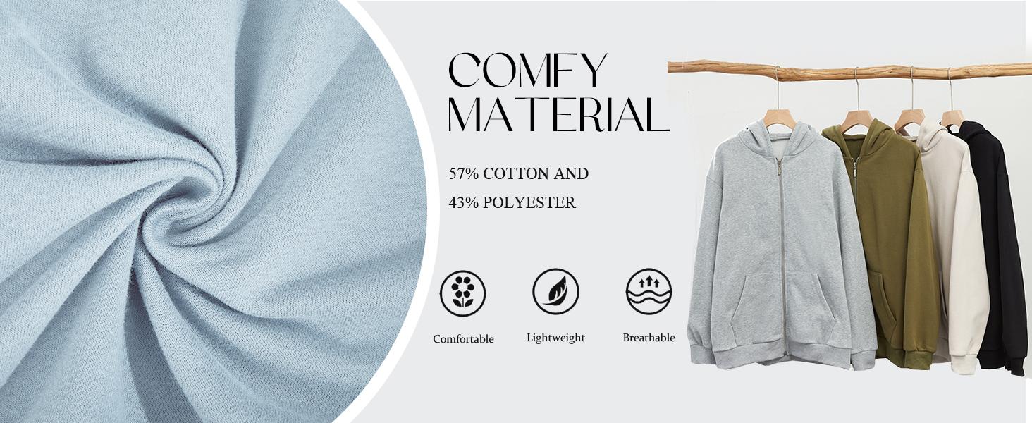 Yousify Women Casual Full Zip Up Plush Hoodie Comfy Loose Solid Sweatshirt Long Sleeve Jacket with Pockets Yousify Women Casual Full Zip Up Plush Hoodie Comfy Loose Solid Sweatshirt Long Sleeve Jacket with Pockets