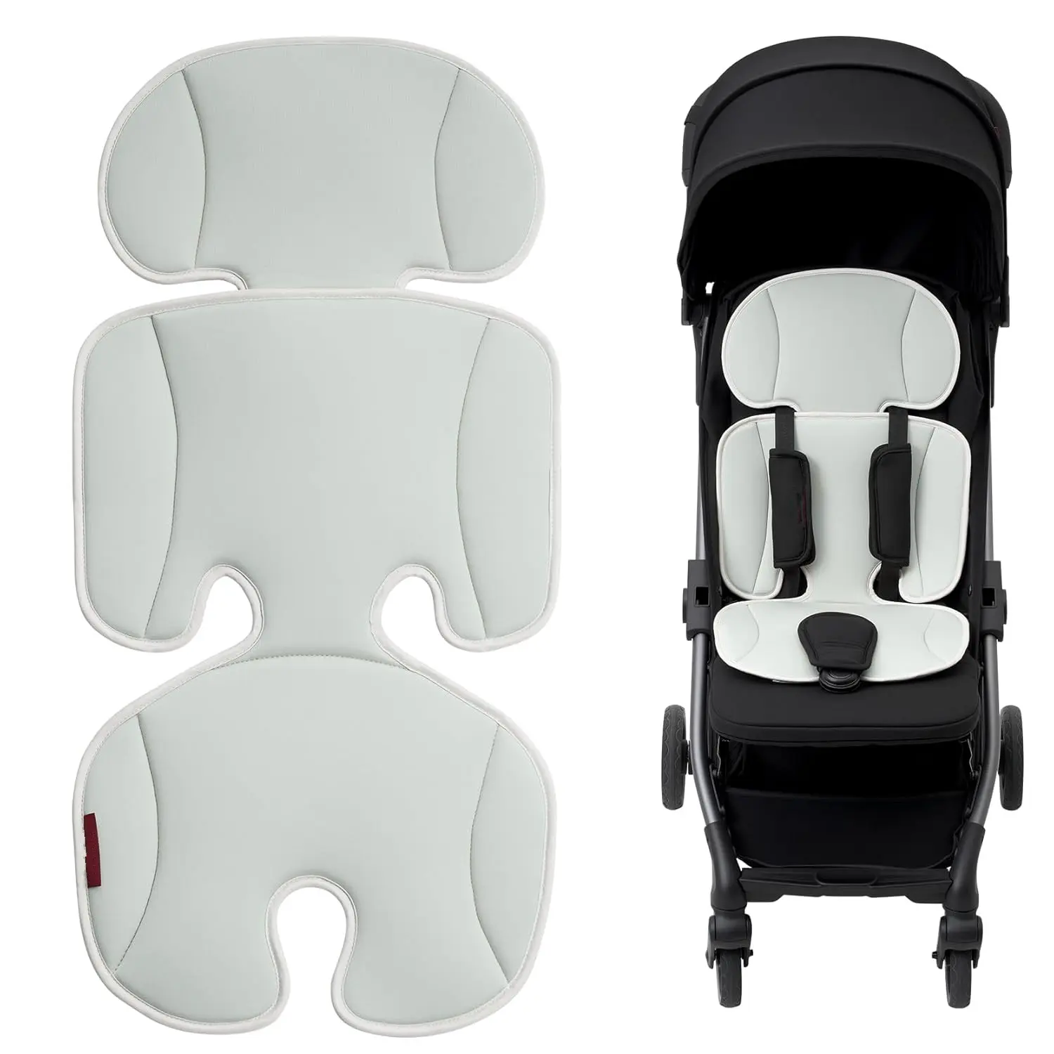 Stroller Cooling Pad| Universal Soft Cooler Pad, Breathable & Adjustable Seat Liner| Detachable 2-Piece Cooling Cushion| Fits Strollers, Crib, High Chair, Swing