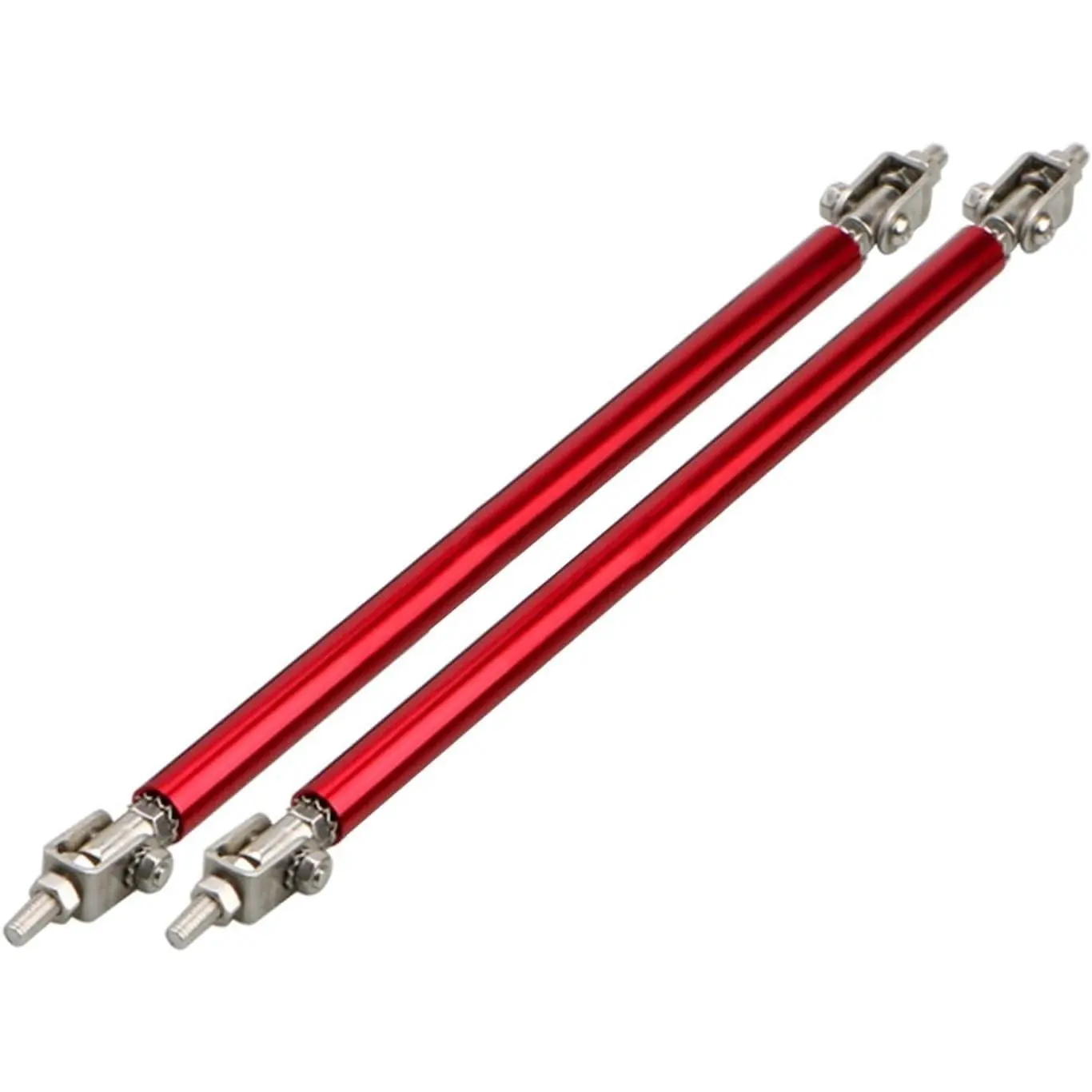 2 PCS Adjustable Splitter Strut Rods, 8" - 11" Front Bumper Splitter Strut Rods, Sporty Bumper Lip Reinforcement Accessories, Front Lip Support Rods for Most Cars (Red)