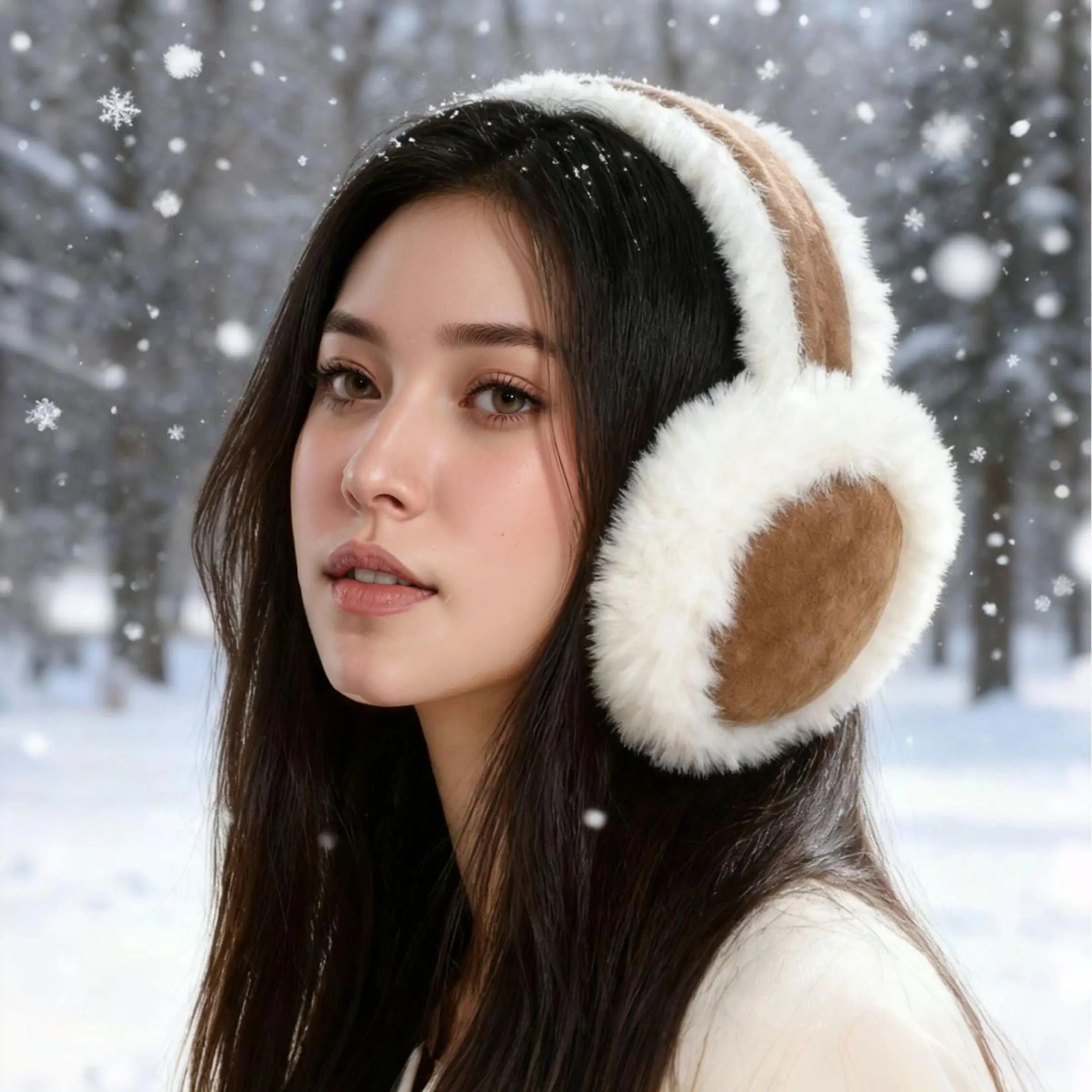 Foldable Winter Plush Ear Muffs for Men and Women, Ear Protection, Cover, Women's Cold Weather Gear, Anti-Cold and Warmth