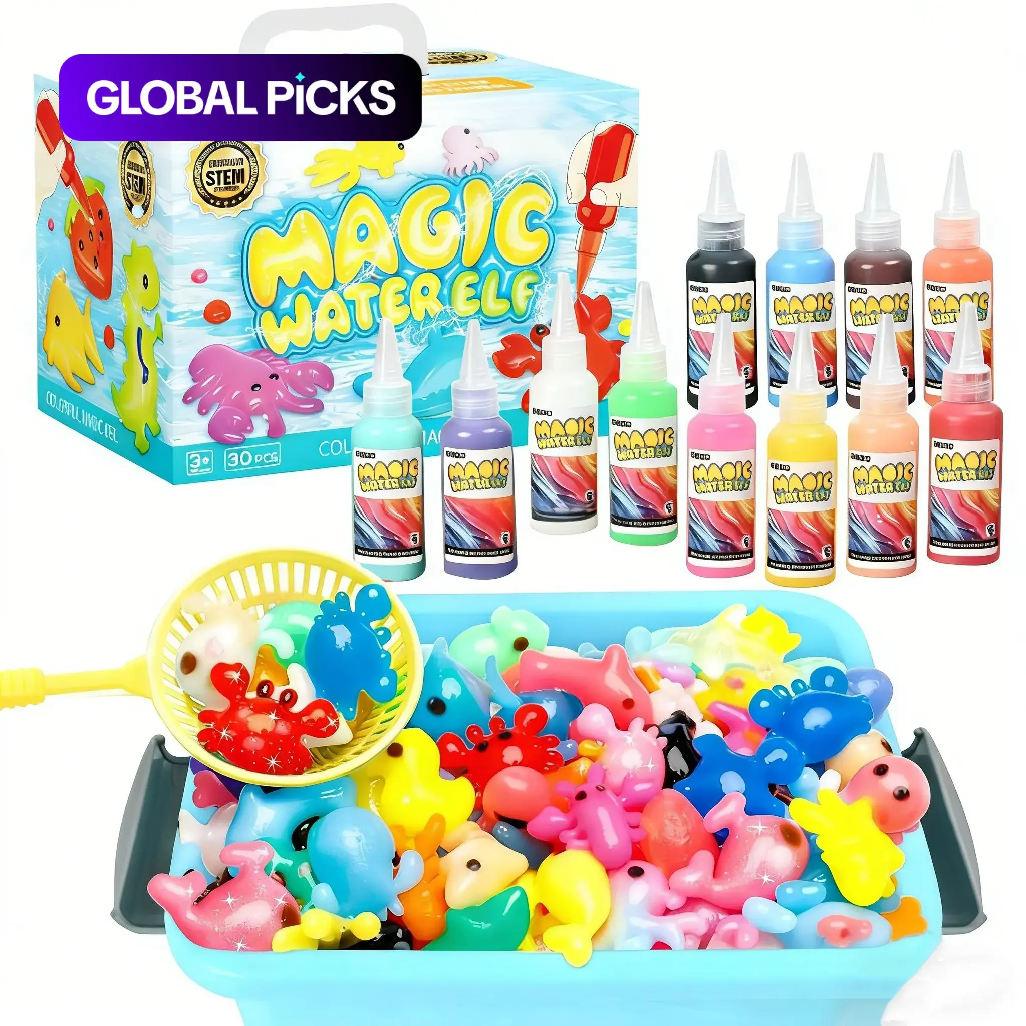 Magic Water Sprite DIY Watercolor Paint Graffiti Painting Set, Gelatinous Water Sprite Kit, Develop Kids' Handicraft Skills, Birthday & Party Gift, Art Supplies Kit, Crafting Kit, Diy Craft Kits #GLOBAL PICKS
