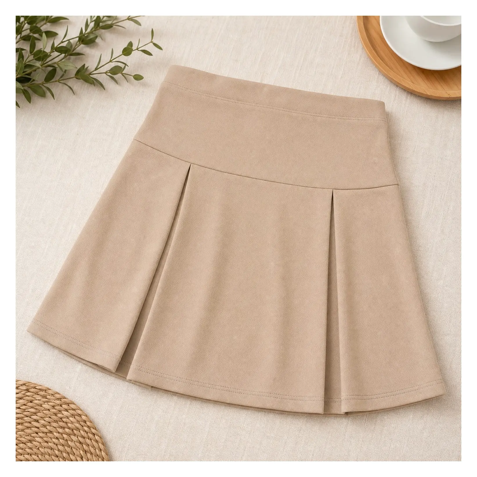 Girls Sensory-Friendly Pleated School Uniform Skirt with Undershorts - Soft Tagless Fabric & Flat SeamsGift