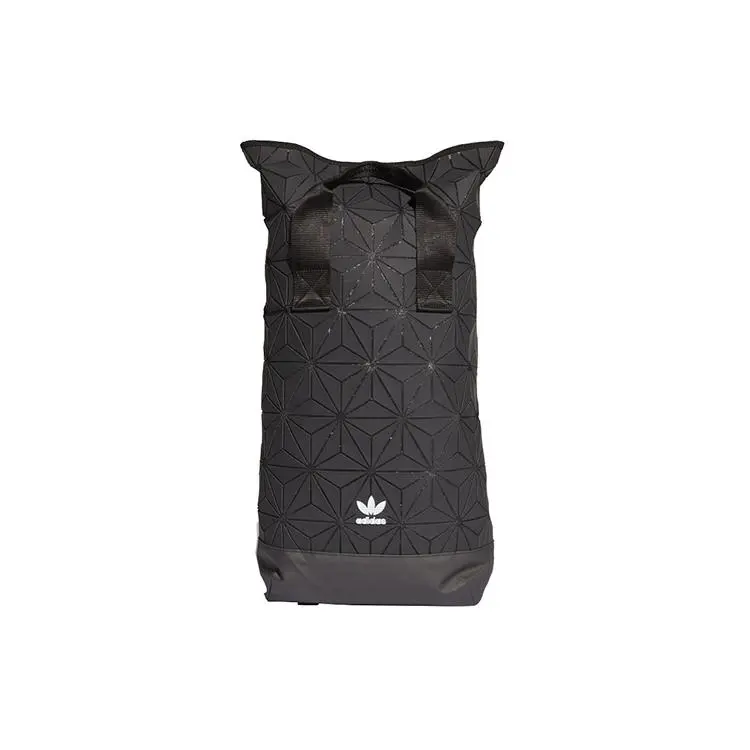Adidas Originals x Issey Miyake Collaborative 3D Geometric PU Backpack for Men and Women, Black