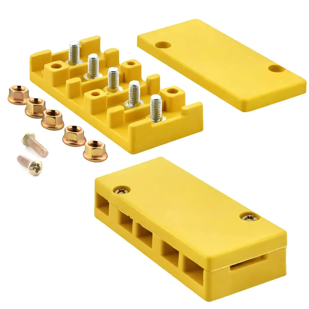 2 count Electric  Connection Box, Insulation Phase  Wire Connector 5  Junction Box, for E (Yellow)