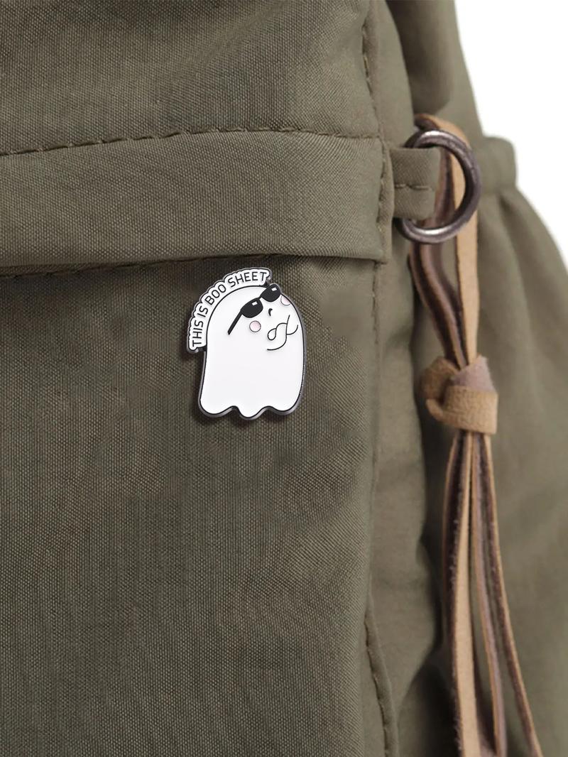 Letter & Ghost Design Brooch, Cute Creative Pin Badge, Clothes Accessories for Women & Men for Halloween, Fall, Birthday Gifts, Charms