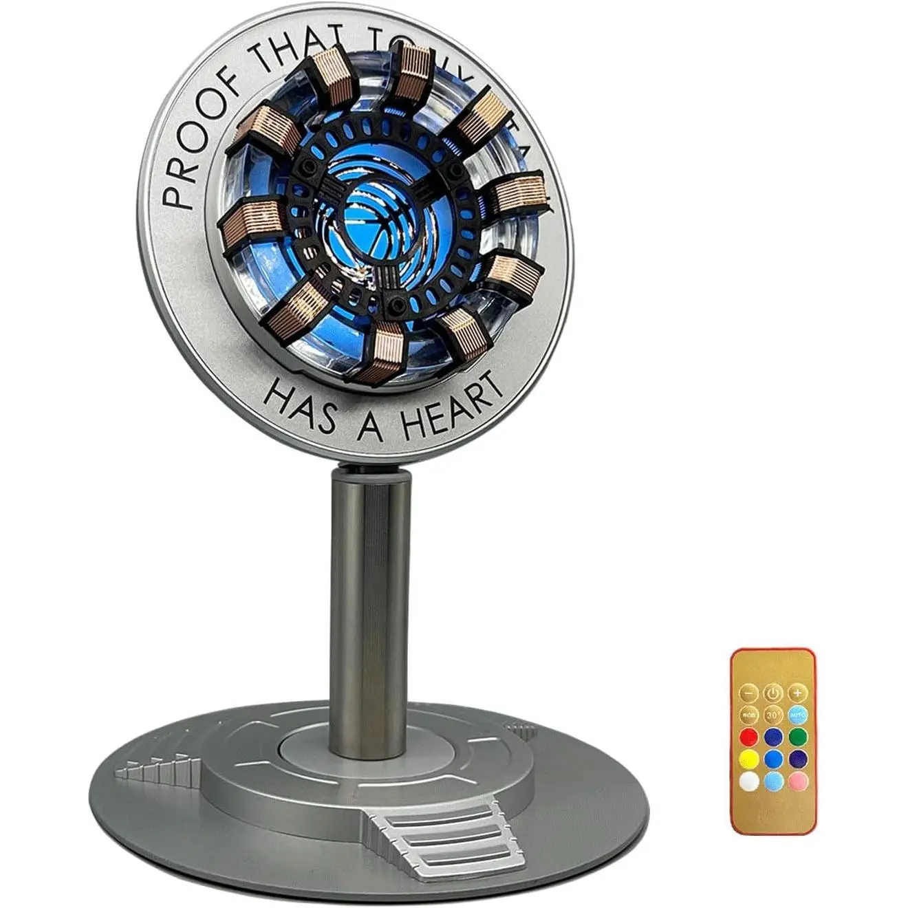 Arc Reactor Light, Rechargeable Superhero Lamp, Multi-Color Cute Table Decor, Gifts for Him(Touch/Remote)