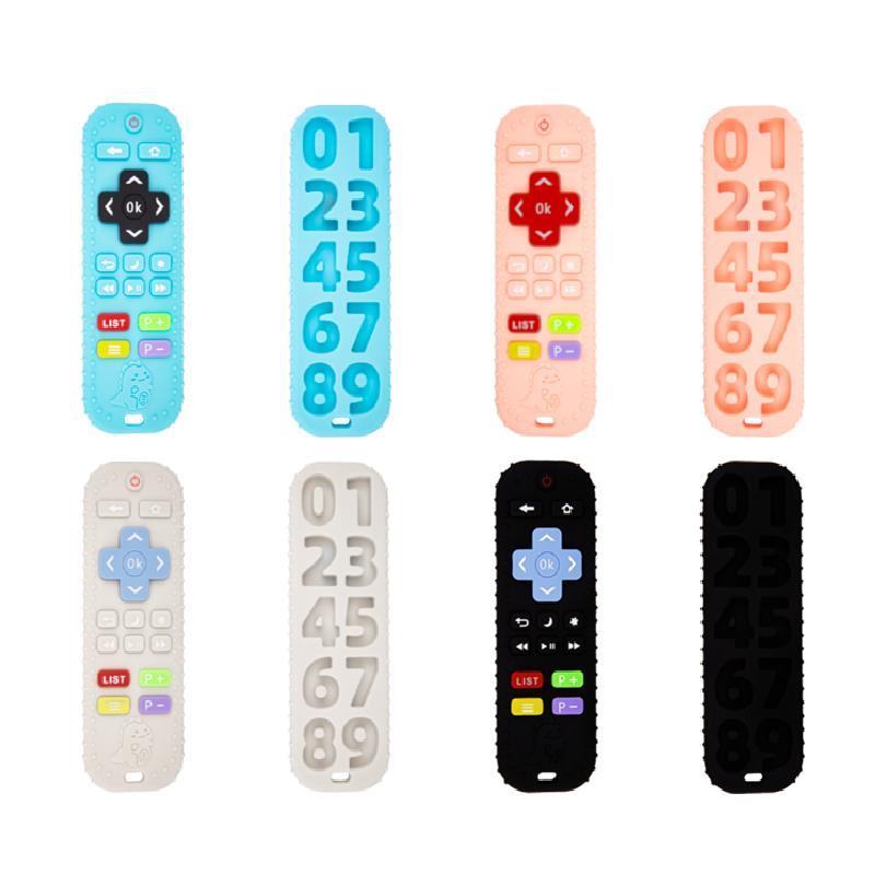 Baby Teething Toys Set of 10, TV Remote Shape, Safe Soft Chewable, Relief Toy for Infant Gums, Promotes Sensory Development