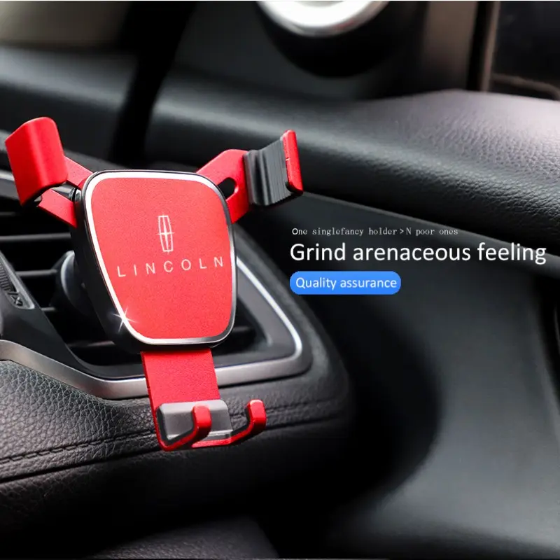 1Pcs Car Phone Holder Gravity Sensing Air Vent Stand Accessories For Lincoln Navigator Continental Nautilus Aviator MKZ MKX MKC MKT MKS Corsair Mark E