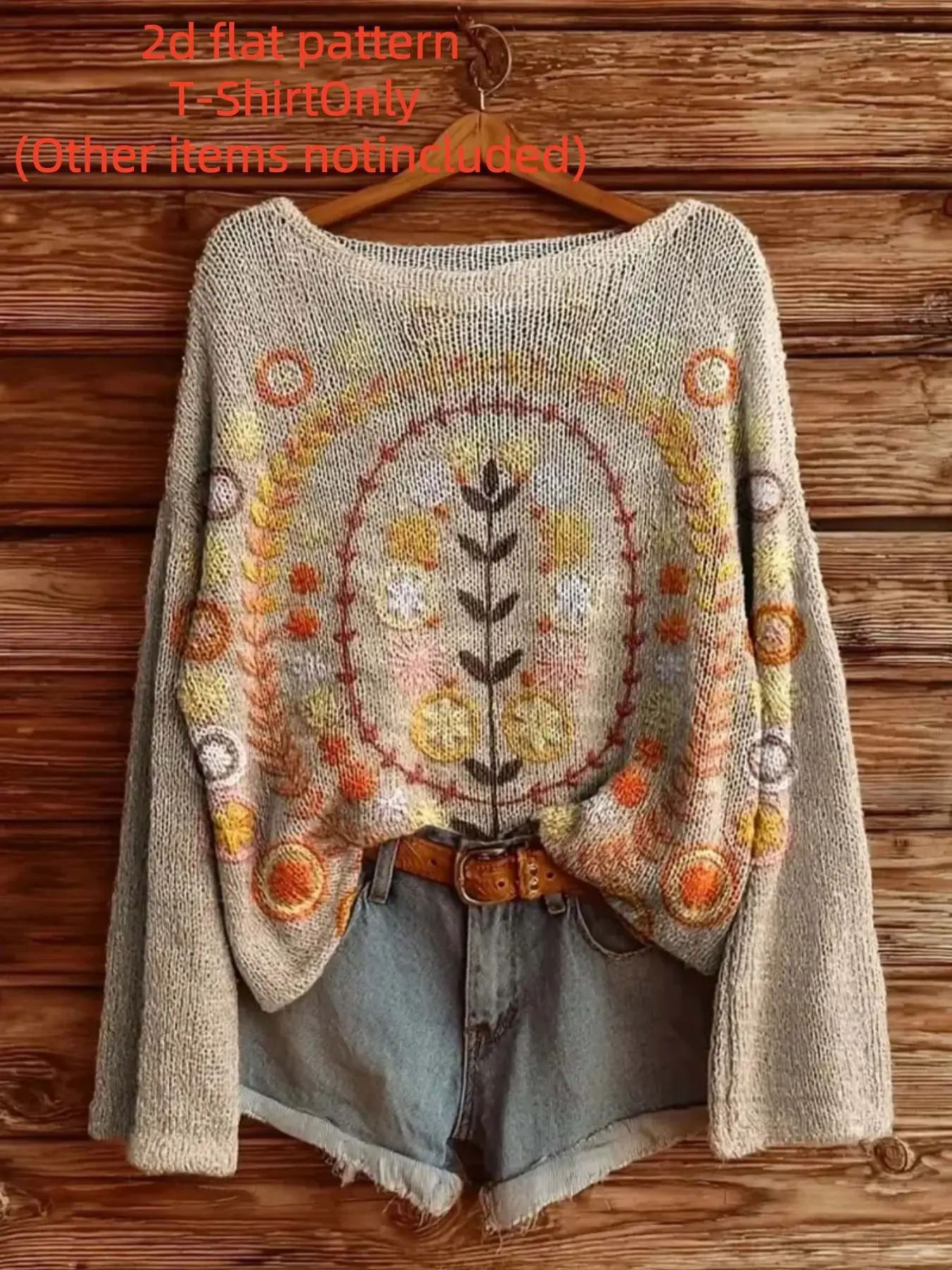 Women's Long Sleeve Sweater, Elegant Slim-Fit Fall Winter Top, All over Print Digital Printing, Fashionable Ladies' Upper Garment