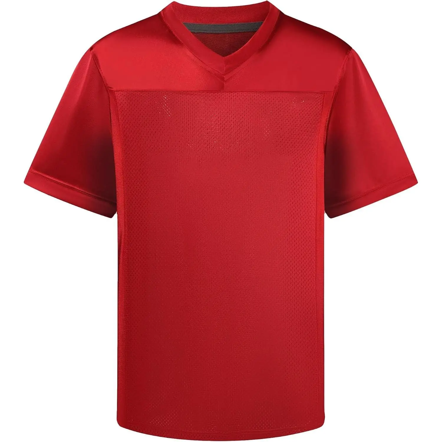 Youth Blank Football Jersey, Kids Retro Mesh Athletic Practice Shirt, Boys' Custom Short Sleeve Sports Uniform