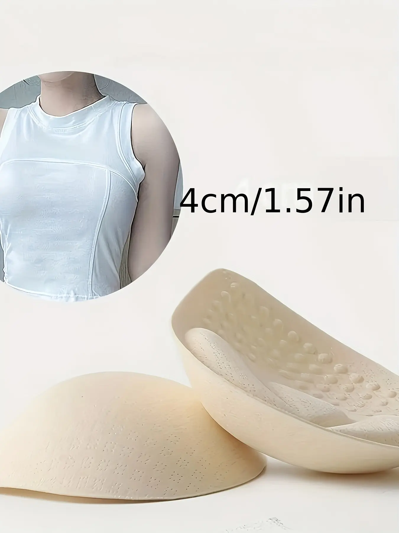 Women's Seamless Push-Up Bra Pads, Breathable & Sweat-Resistant, Reusable Inserts for Bras, Soft Fabric Enhancer Cups, Daily Wear Essentials