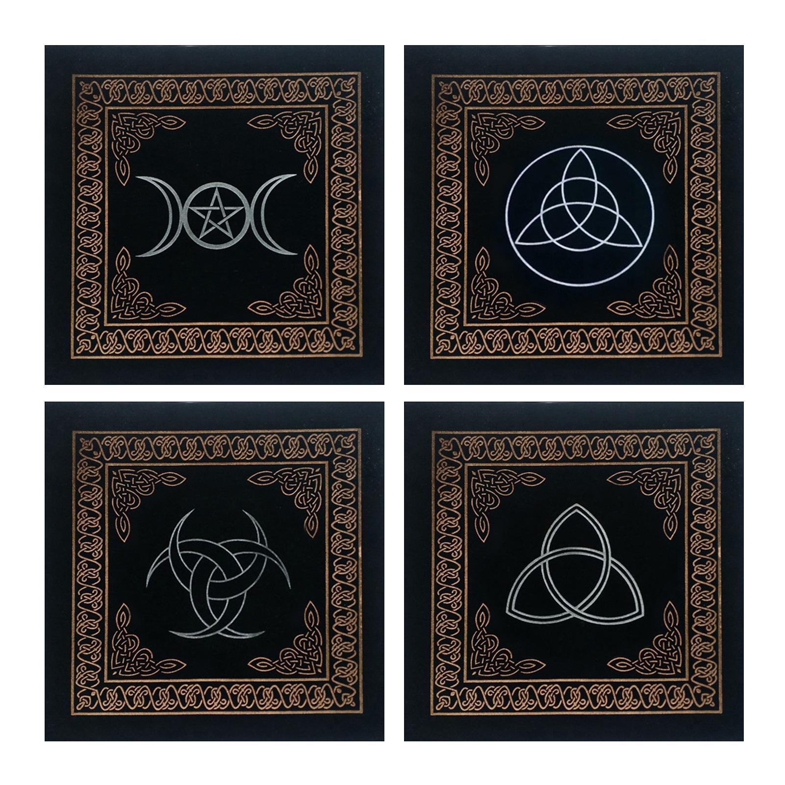 50X50cm Constellations Tarot Card Tablecloth Velvet Divination Altar Cloth Board Games Oracle Card Pad Runes Witchcraft Supplies