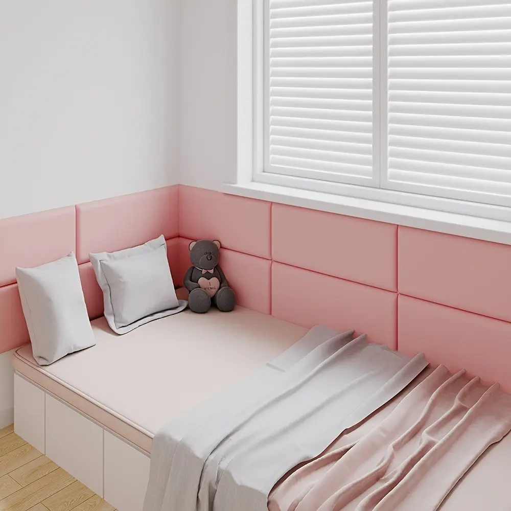 12pcs Self-Adhesive Soft Headboard Cushions, Premium Leather-Like Material, Thick Bed Head Wall Stickers, 23cm X 49cm, Easy to Use, Waterproof, Durable