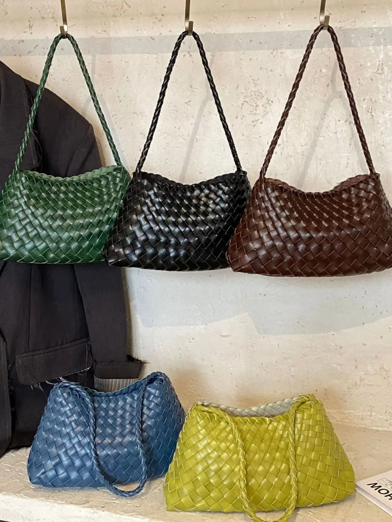 Women's Handwoven PU Leather Shoulder Bag, Woven Hobo Bag, French Vacation Style Underarm Purse, Casual Spring & Summer Bag
