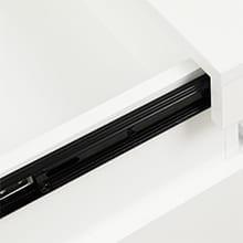 Sikaic 2PCS Nightstand with LED Lights Charging Station White Side Table Dresser Pedestal Tabletop Mode Lighted Vanity Desk