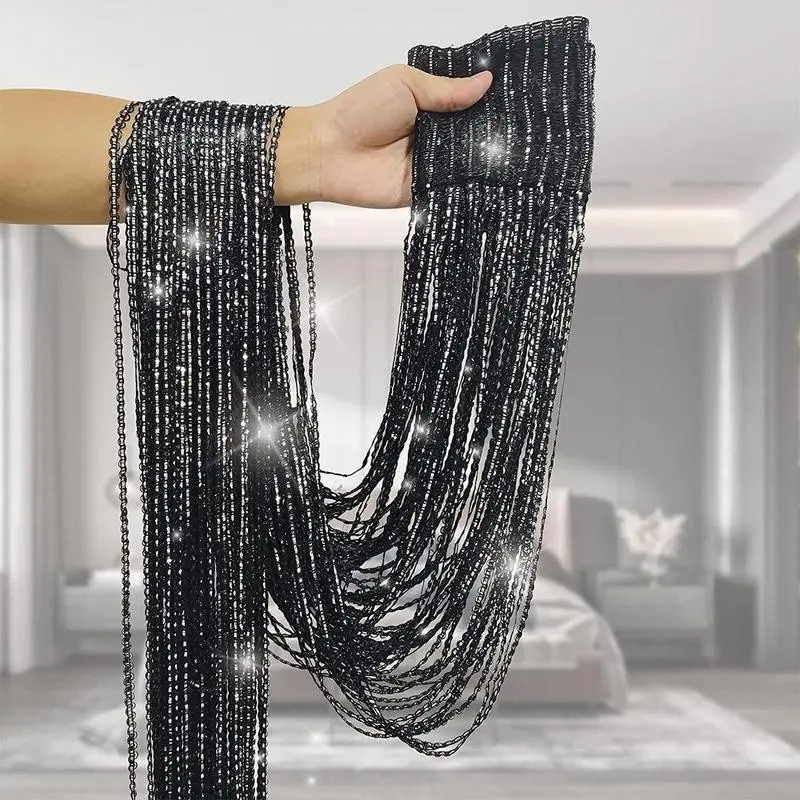 String Tinsel Door Curtain, Glitter Fringe Doorway Divider, Door Decor for Living Room, Bedroom, Party Events, Valentine's Day Decor, Party Decor Supplies