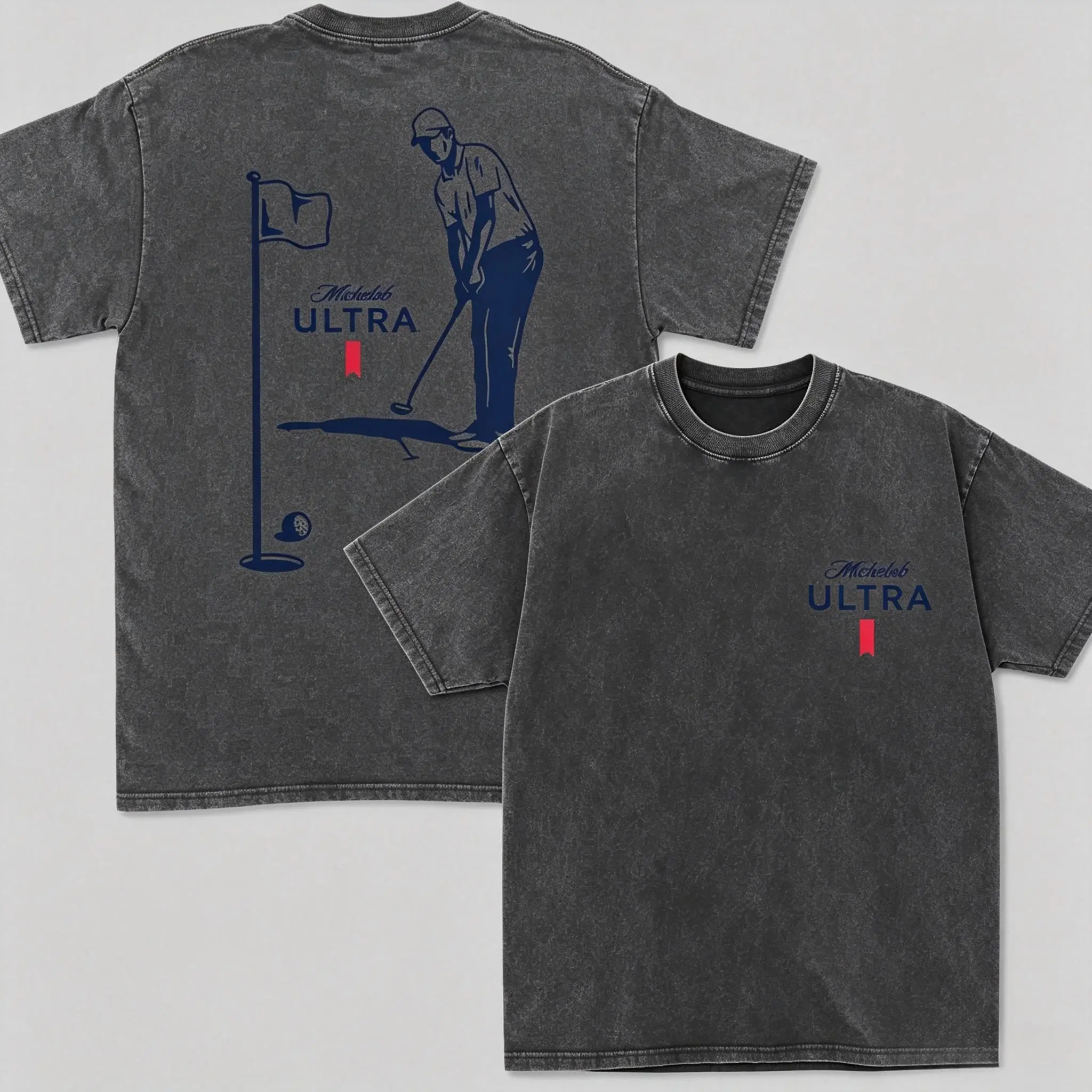 Michelob Ultra Golfing T-Shirt – Double-Sided Tee, Perfect Gift for Men, Stylish and Comfortable.