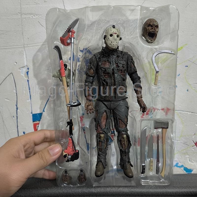 NECA Firday The 13th Jason Voorhees Action Figure Part VII A New Blood Jason Voorhees Halloween Collection Model Toy Gift