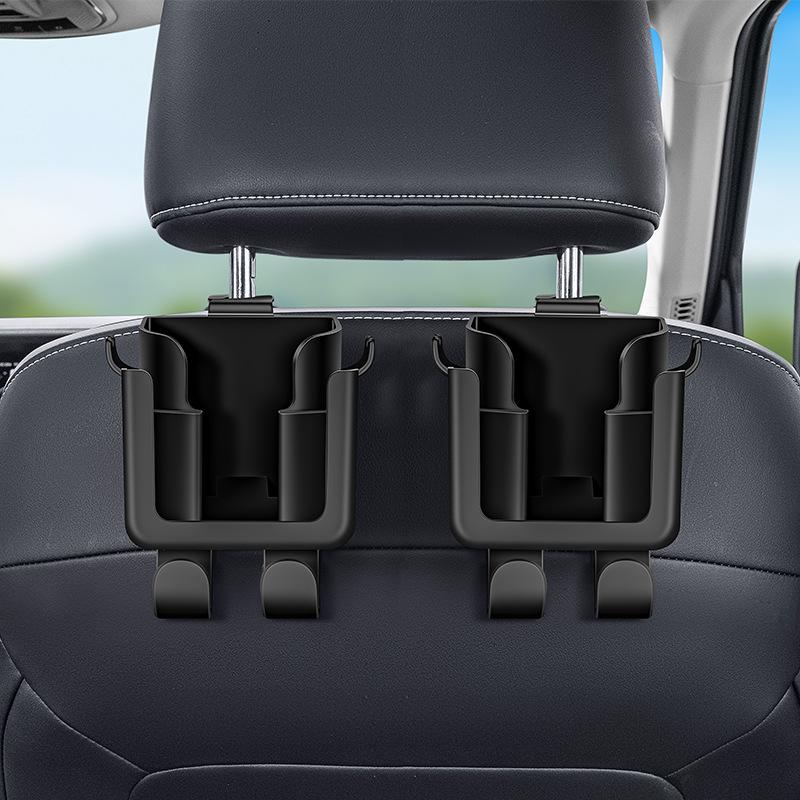 pcs Car Seat Back Organizer with Cup Holder, Phone Stand & Hooks - Heavy-Duty Multi-Functional Storage Rack, Multifunctional Car Organizer, Space-Saving Design for SUVs, Sedans, Trucks - Holds Water Bottles, Phones, Bags, Glasses, Car Interior Organizer