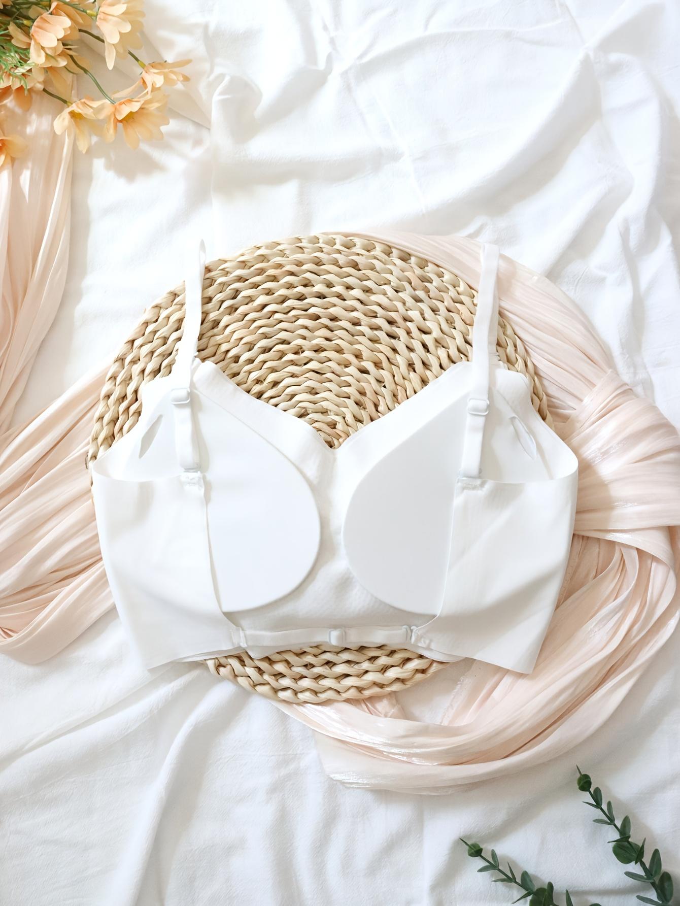 1-Pack Multi-Style Backless Bra for Women with Small Chests, Push-Up U-Shaped and X-Shaped Backless Design, Detachable Straps, Seamless