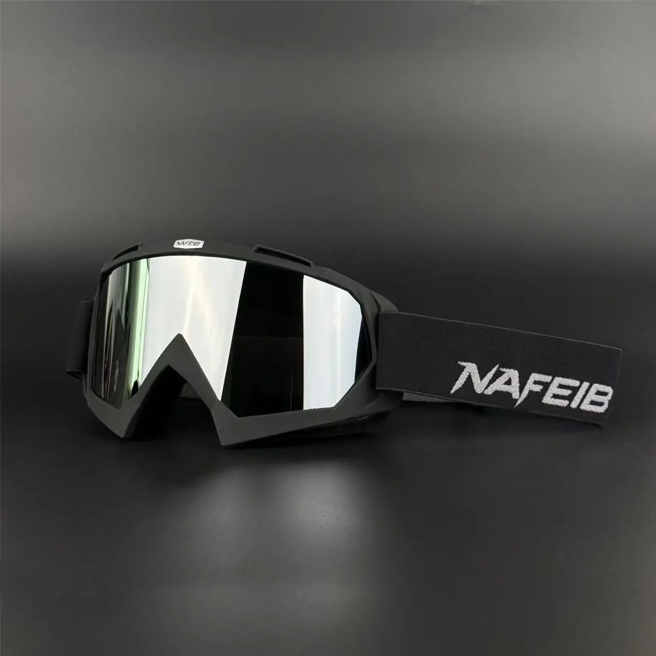 NAFEIB Motocross Goggles for Men & Women, Dirt Bike Goggles with Anti-Fog Wide View Lens, Windproof Dustproof Motorcycle Riding Goggles for ATV UTV MX Off-Road Racing