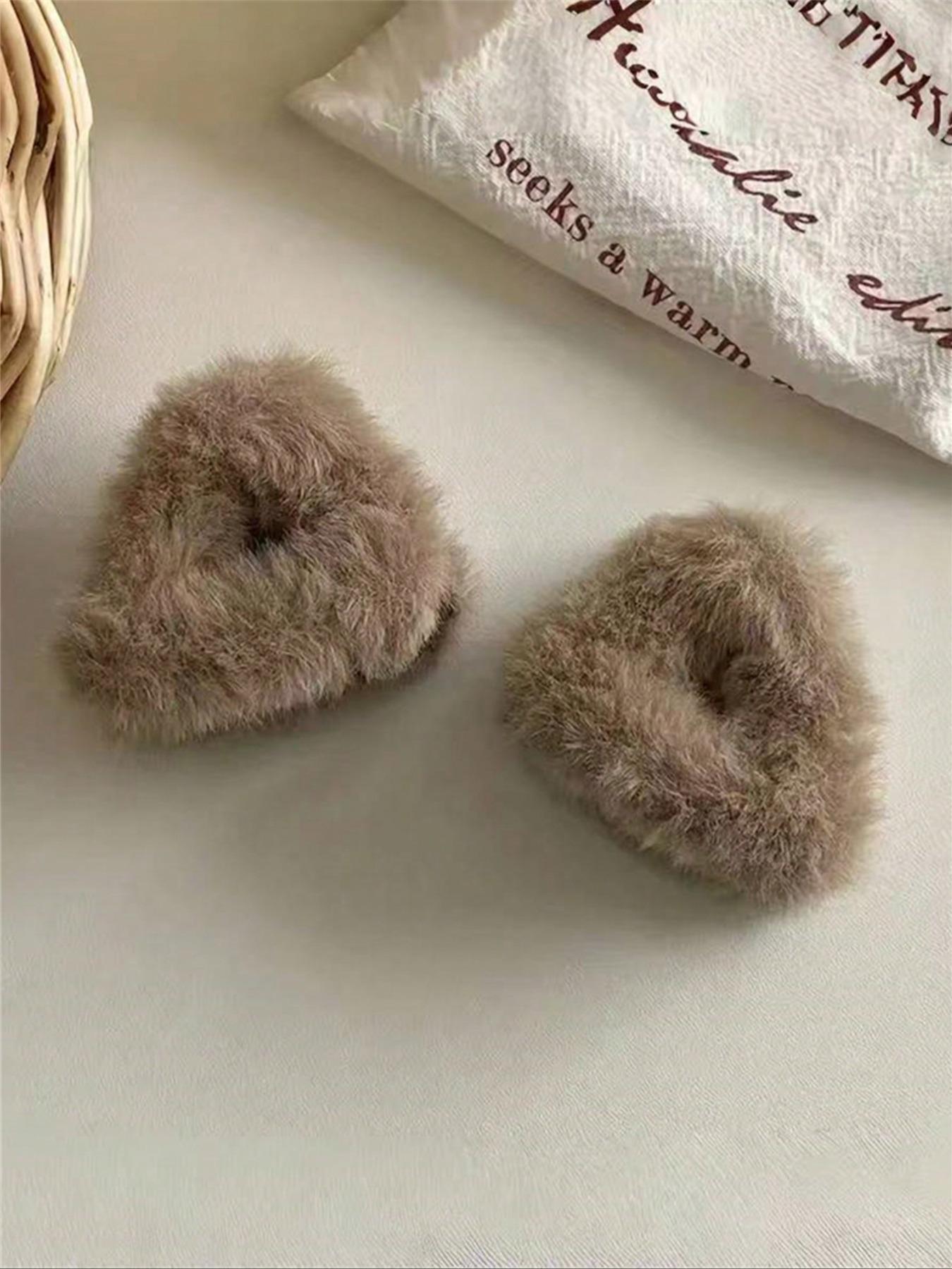 Cute Cat Ear Hair Clip Set for Women, Small Fluffy Triangle Barrettes, Perfect for Half Updo, Princess Style, Daily Wear