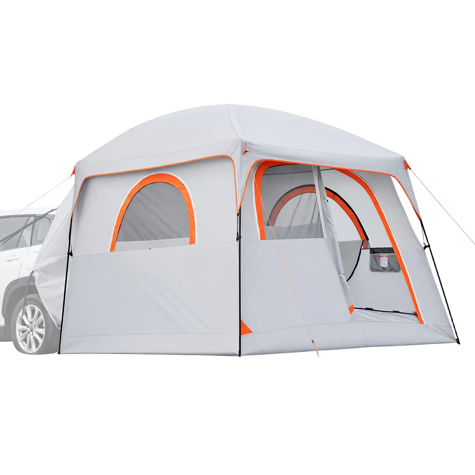 VEVOR Large SUV Tent for 6 Person, 10x 9 FT 3-Season SUV Tailgate Tent with Ventilated Doors Mesh Windows, PU2000mm Waterproof Dual-Use Car Rear Hatch Tents for Outdoor Camping Hiking