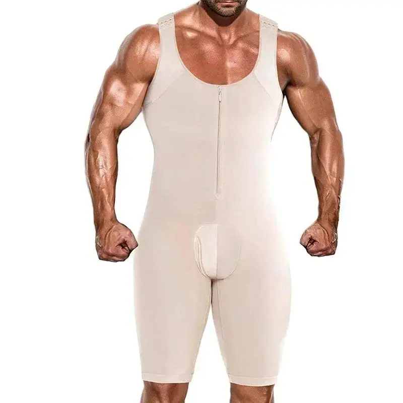 Full Body Shapewear for Men Slimming Bodysuit Corset Waist Trainer Thigh Trimmer Butt Lifter Underwear Plus Size Shaper Girdle