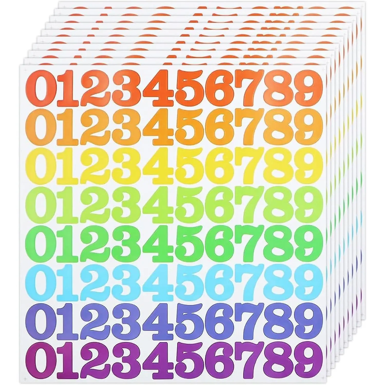 1 Inch Number Stickers for Inventory and Classification, Waterproof Label Number Stickers for Organizing, Self Adhesive & Waterproof - Multicolor