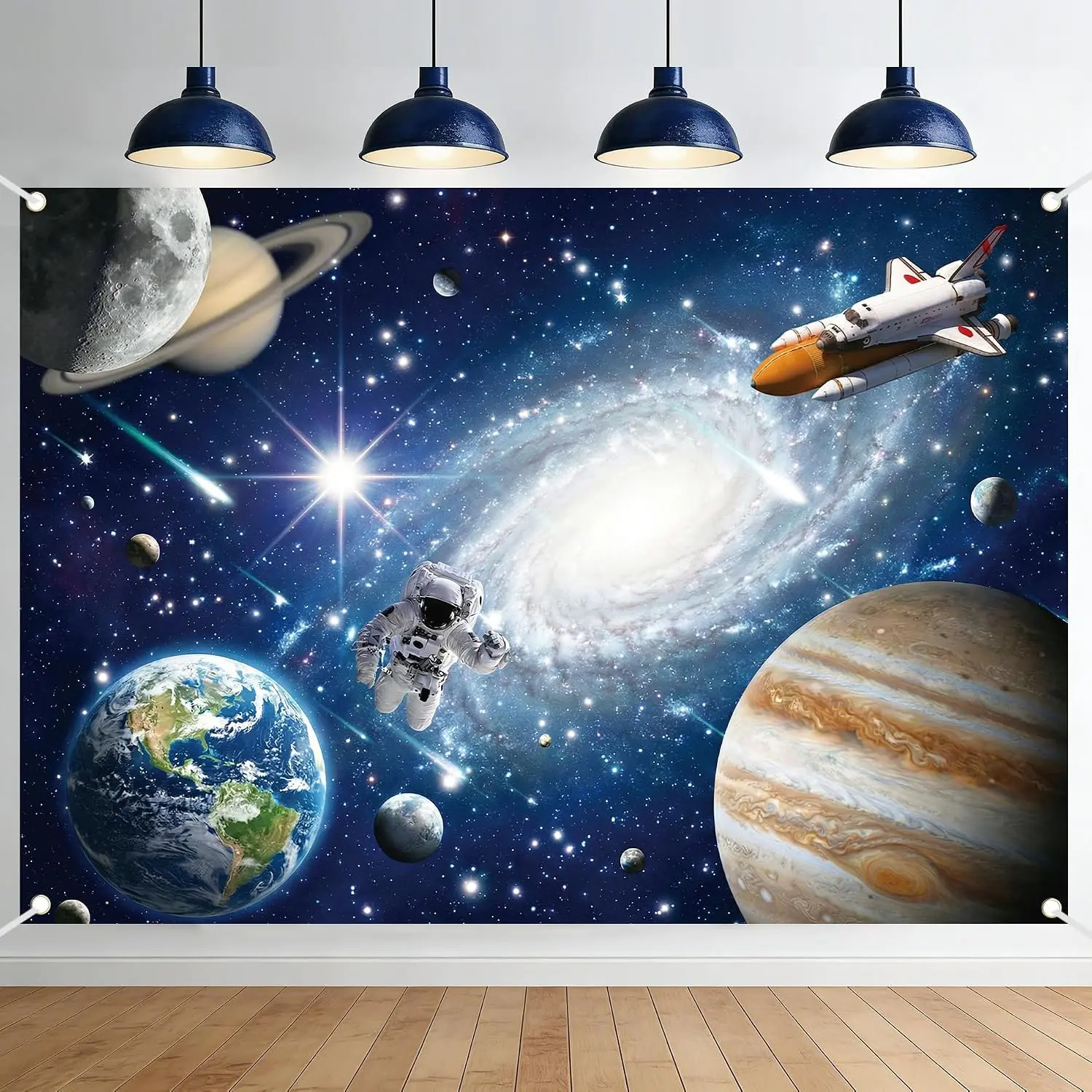 Outer Space Backdrop Party Supplies - 7x5 ft Universe Space  Photo Backdrops  Astronaut Room Decor for Boys  Birthday   Shower Space Solar System Photo Booth Prop