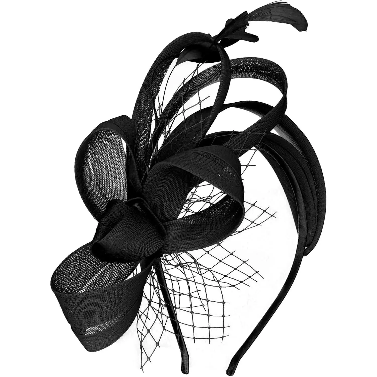 Fascinators Hats for Women 2026 Fascinator Headband Tea Party Hat Derby Hats for Cocktail, Wedding, Fancy Dress Party