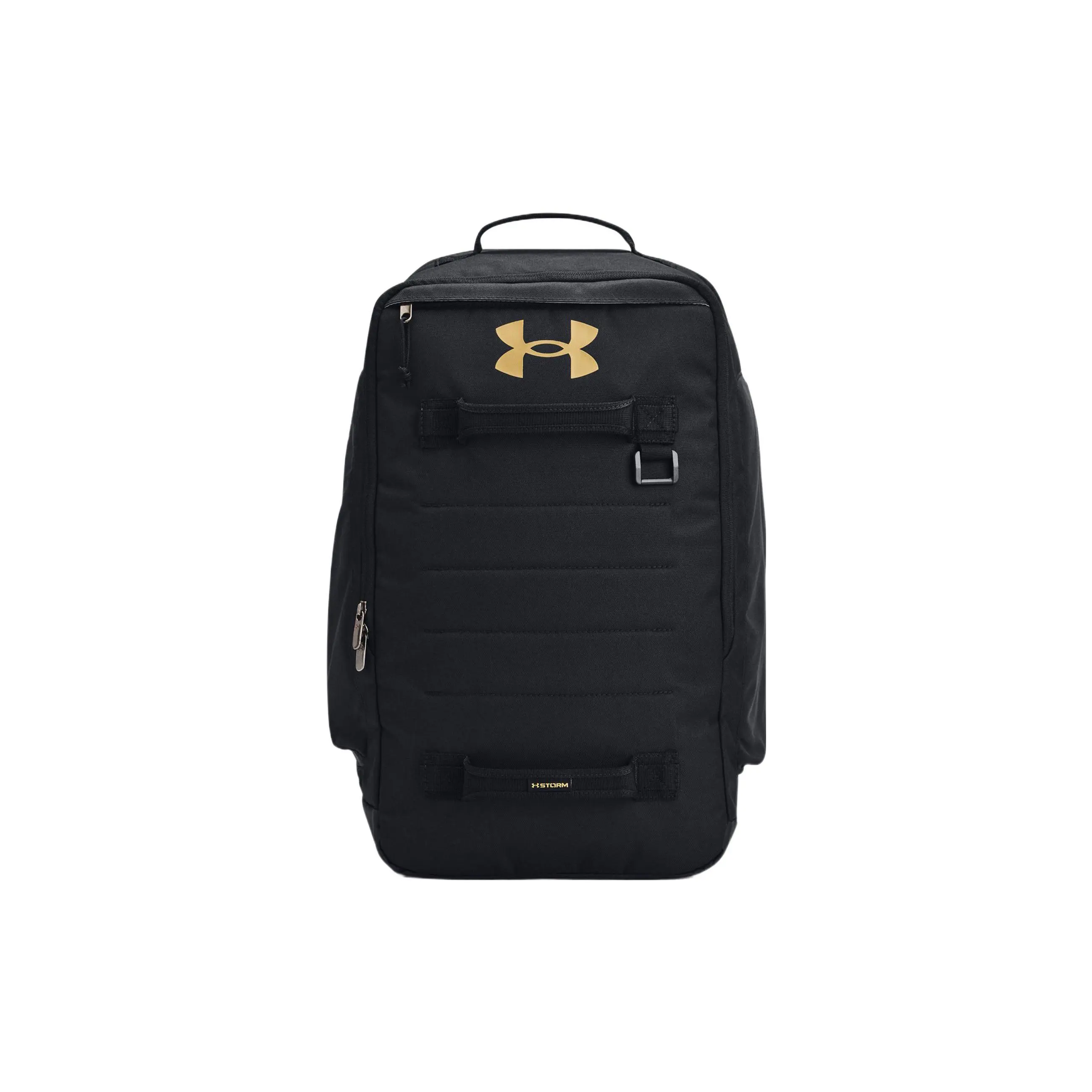 Under Armour Polyester Backpack with Logo Zipper Closure – Unisex Casual Style in Black