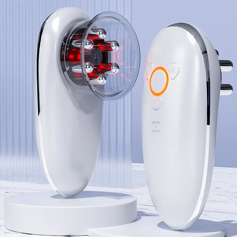 【AM-820 Massager】 4 In 1 Full Body Facial Massage Instrument Wireless Microcurrent Cupping Vibration Machine For Skin Firming Shaping Portable Rechargeable Beauty Gear For Daily Home Spa Self Care
