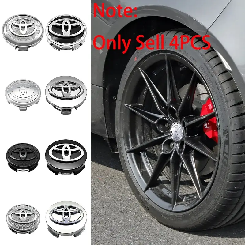4PCS 57mm 62mm Car Styling Wheel Center Cap Hub Replaced Covers For Toyota Corolla C-hr Rav4 86 Avensis T25 Auris Land Cruiser Yaris Hilux Prius Camry