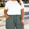 Women's Summer Plus Size Shorts, Casual Sporty Five-Quarter Pants, Breathable Lightweight Outdoor Leisure Short Pants, Fashionable Loose Fit, Oversized, Casual Athletic Shorts, Casual Sports Shorts
