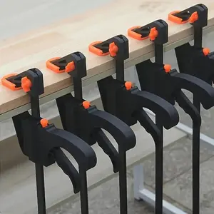 5-Piece F-Type Fixture Set, Quick-Release Ratchet Extrusion Woodworking Tool, DIY Home Renovation Manual Tool, Essential Workshop Equipment